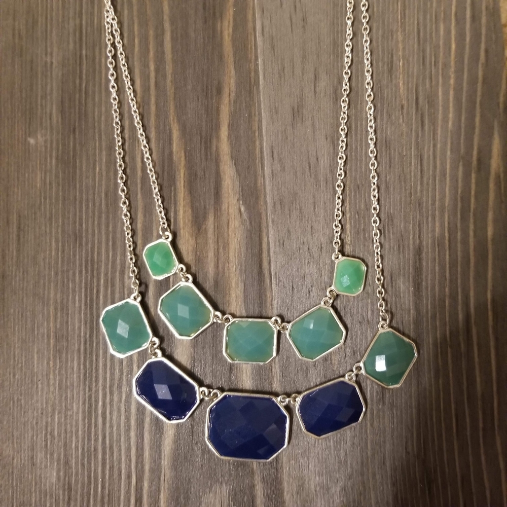 3/$30 Teal and Blue statement necklace